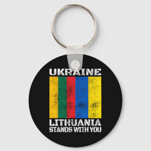 Ukraine Lithuania Stands With You Lithuanian Suppo Key Ring