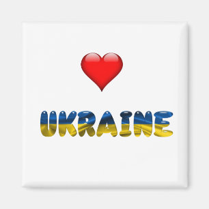 Ukraine Love   Flag Magnet