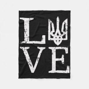 Ukraine Love Ukrainian Zelensky Tryzub Military Tr Fleece Blanket