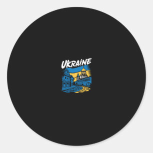 Ukraine Lover - Typical Ukrainian Vacation Souveni Classic Round Sticker