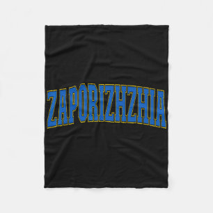 Ukraine Lovers Patriotic Proud Ukrainian Zaporizhz Fleece Blanket