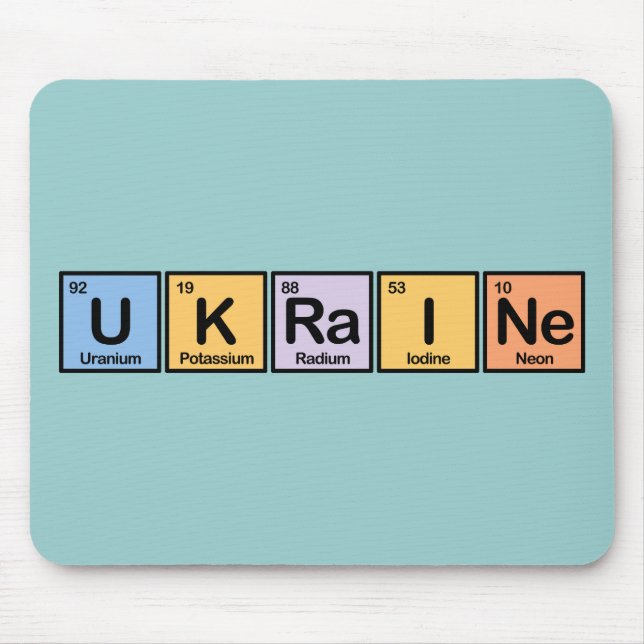 Ukraine made of Elements Mouse Mat (Front)