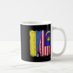Ukraine Malaysia Half Flag Ukrainian Malaysian Her Coffee Mug