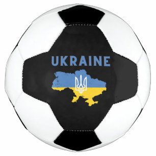 Ukraine Map Flag Football