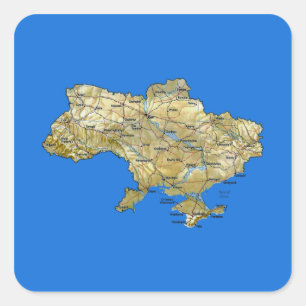 Ukraine Map Sticker