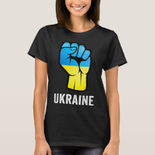 Ukraine Map With Flag Colours Ukrainian Pride Men T-Shirt