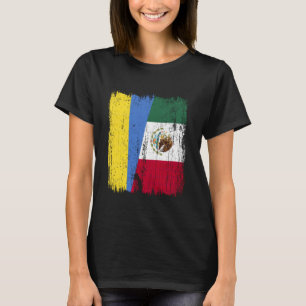 Ukraine Mexico Half Flag Ukrainian Mexican Heritag T-Shirt