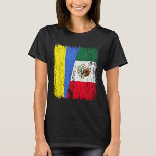 Ukraine Mexico Half Flag Ukrainian Mexican Heritag T-Shirt
