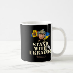 Ukraine Moldova Flags Zelensky Dog Tag Stand With Coffee Mug