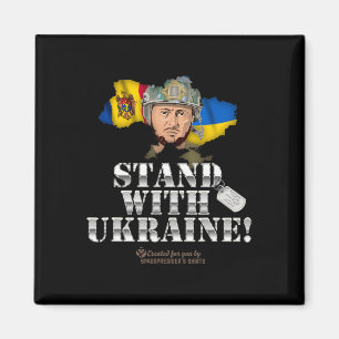 Ukraine Moldova Supporter Design Zelensky Stand Wi Magnet