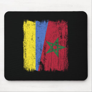 Ukraine Morocco Half Flag Ukrainian Moroccan Herit Mouse Mat