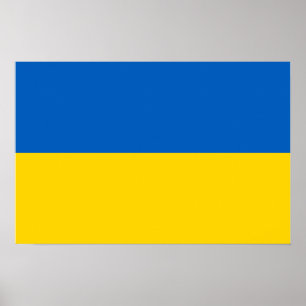 Ukraine National Flag Poster