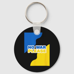 Ukraine No War Please Peace With Ukrainian Flag Co Key Ring