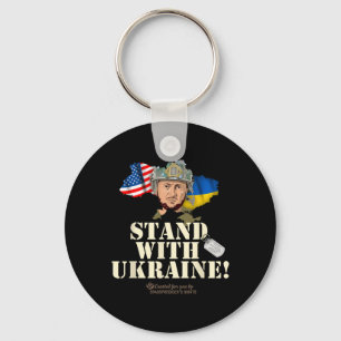 Ukraine Outline Flag Usa Zelensky Dog Tag Stand Wi Key Ring