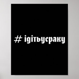 Ukraine Patriotic Designs Ukrainian Flag Black Poster