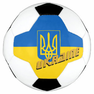Ukraine patriotic Football & Ukrainian Flag