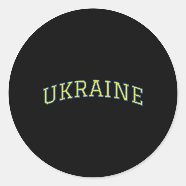 Ukraine - Patriotic Pride Support  Classic Round Sticker (Front)