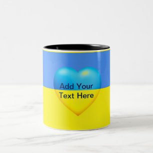 Ukraine-Peace and Love_ Two-Tone Coffee Mug