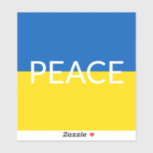 Ukraine peace blue yellow custom text flag