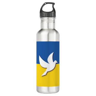 Ukraine Peace Dove Flag 710 Ml Water Bottle