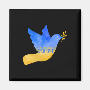 Ukraine Peace Dove I Stand With Ukraine Flag Free Magnet