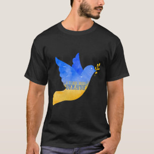 Ukraine Peace Dove I Stand With Ukraine Flag Free T-Shirt