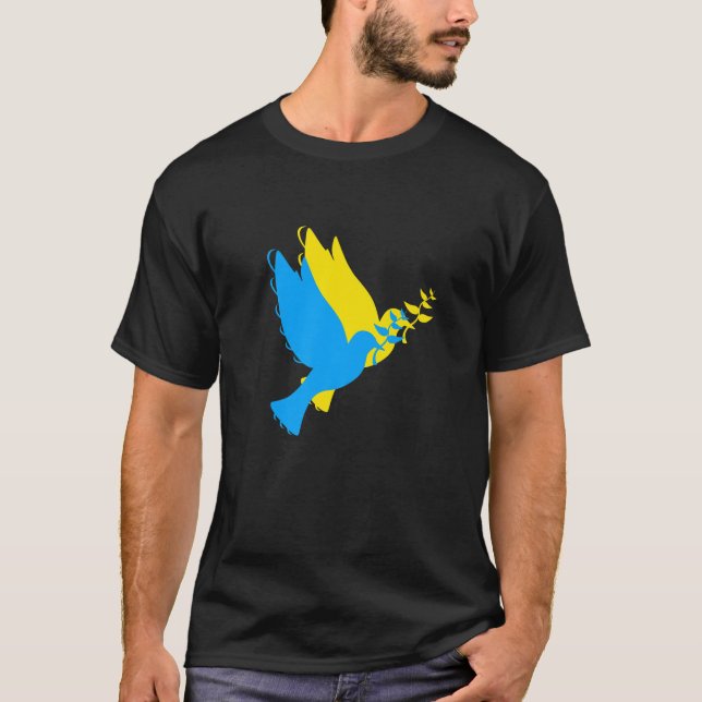 Ukraine Peace Doves I Stand With Ukraine T-Shirt (Front)