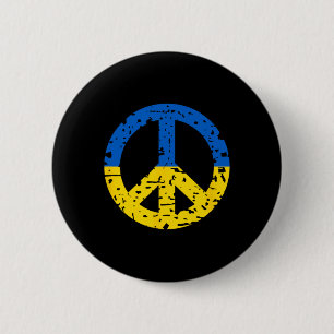 Ukraine Peace Sign Shirt Vintage Retro Ukrainian F 6 Cm Round Badge