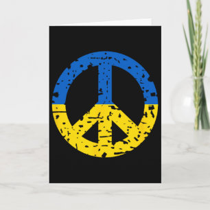 Ukraine Peace Sign Shirt Vintage Retro Ukrainian F Card