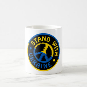 Ukraine Peace Symbol Stand With Ukraine Coffee Mug