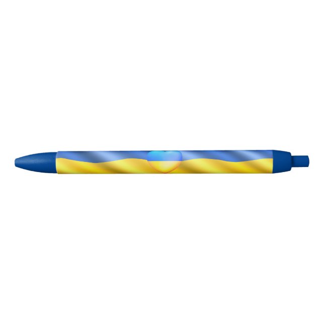Ukraine - Peace - Ukrainian Flag - Freedom  Black Ink Pen (Front)