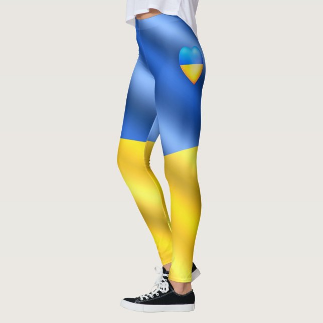 Ukraine - Peace - Ukrainian Flag - Freedom  Leggings (Left)
