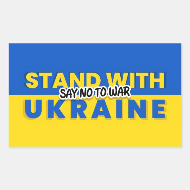 Ukraine - Peace - Ukrainian Flag - Freedom   Rectangular Sticker (Front)
