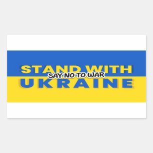 Ukraine - Peace - Ukrainian Flag - Freedom   Rectangular Sticker