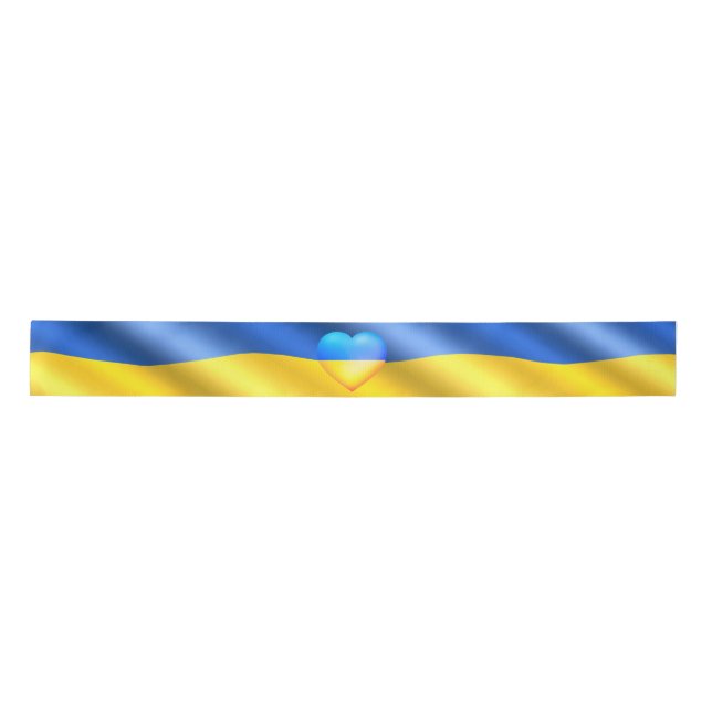 Ukraine - Peace - Ukrainian Flag - Freedom Satin Ribbon (Front)