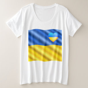 Ukraine - Peace Ukrainian Flag Freedom Solidarity  Plus Size T-Shirt