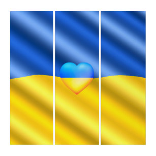 Ukraine - Peace - Ukrainian Flag - Freedom  Triptych
