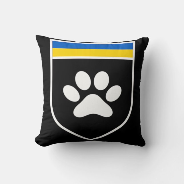 Ukraine Pet Awareness Flag Support Ukrainian pets  Cushion (Front)