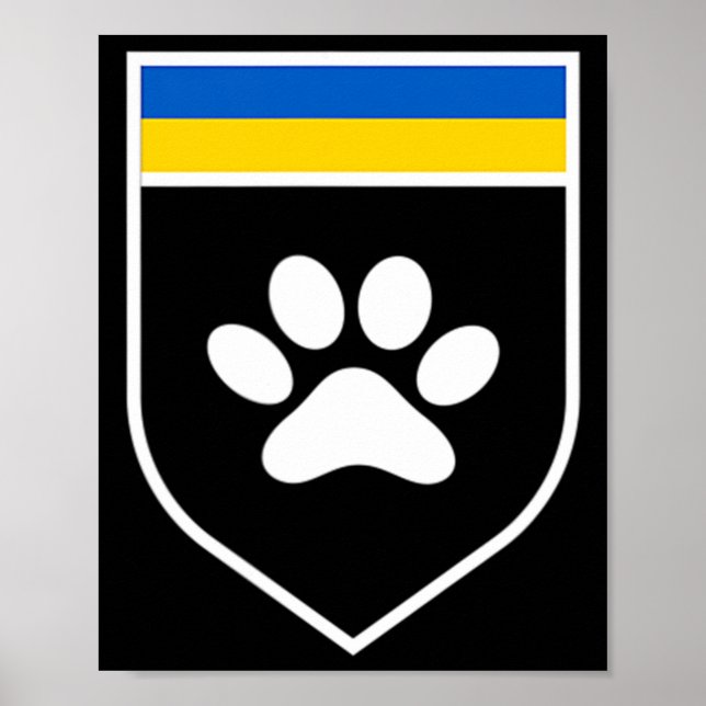 Ukraine Pet Awareness Flag Support Ukrainian pets  Poster (Front)