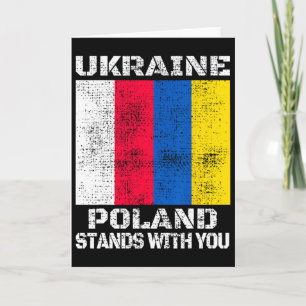 Ukraine Poland Stands With You Polish Support 1 Card