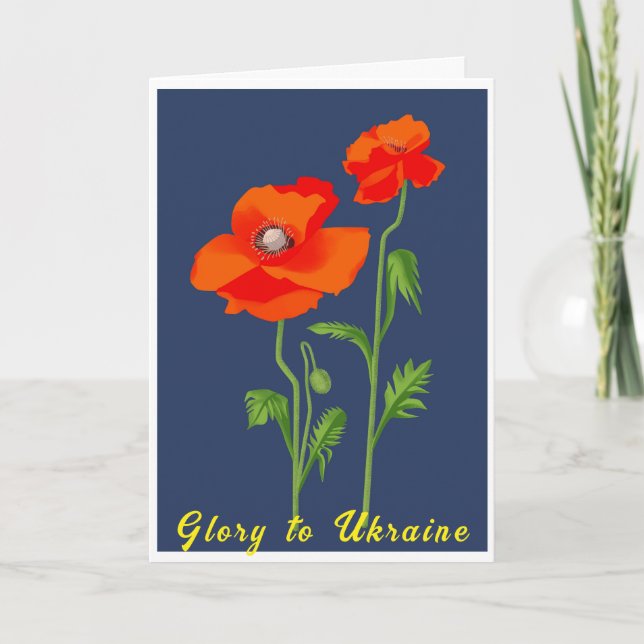 Ukraine "poppy flower" peace colourful announcement (Front)