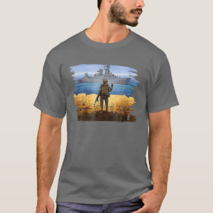 Ukraine Postage Stamp Vintage Ukraine Flag Pride T-Shirt