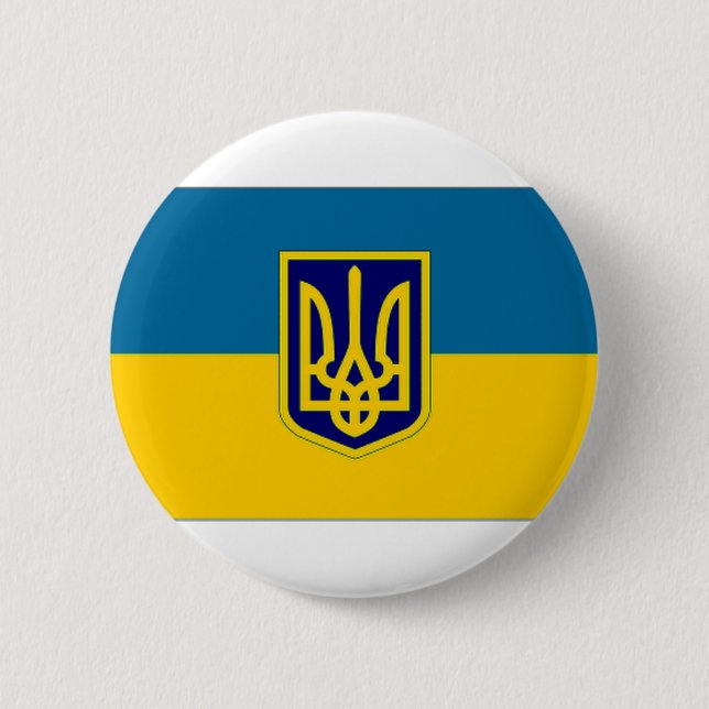Ukraine President at sea Flag 6 Cm Round Badge (Front)