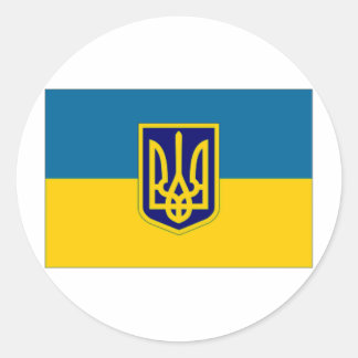 Ukraine President at sea Flag Classic Round Sticker
