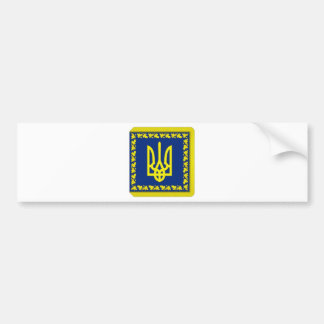 Ukraine President on land Flag Bumper Sticker