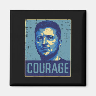 Ukraine President Zelensky Courage Ukrainian Men W Magnet
