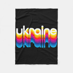Ukraine Pride - Colorful Rainbow Graphic - Proud U Fleece Blanket