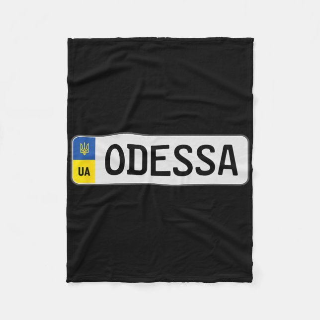 Ukraine Pride - Proud Ukrainian Odessa  Fleece Blanket (Front)