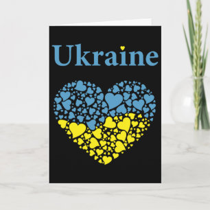 Ukraine Pride Ukrainian Heart Flag Glory To Ukrain Card