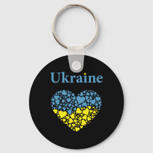 Ukraine Pride Ukrainian Heart Flag Glory To Ukrain Key Ring